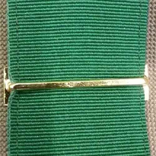 reverse of medal bar showing the secure loop