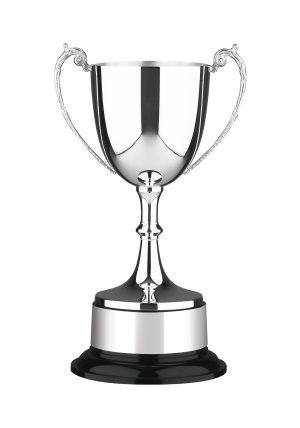 Image showing Staffordshire silver plated trophy cup against white background